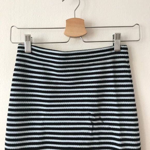 A.L.C. Delmar Striped Pencil Skirt in Washed Blue - Picture 4 of 7
